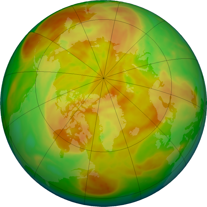 Arctic ozone map for 21 April 2016